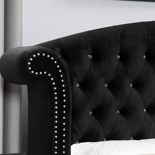 ZOHAR E.King Bed, Black - Marjories Furniture (Las Vegas, NV)