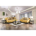 Viscontti Gold/Gray Love Seat, Gold - Marjories Furniture (Las Vegas, NV)