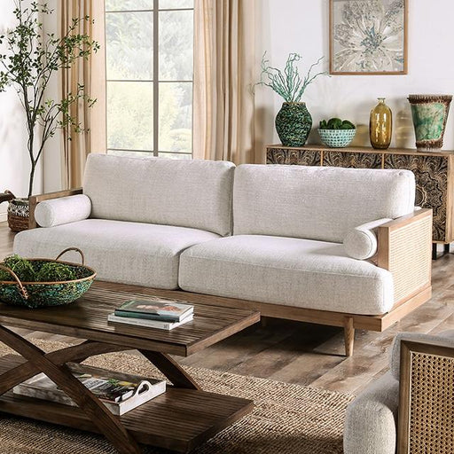 ALESUND Sofa, Beige/Light Oak, Natural & Brown - Marjories Furniture (Las Vegas, NV)