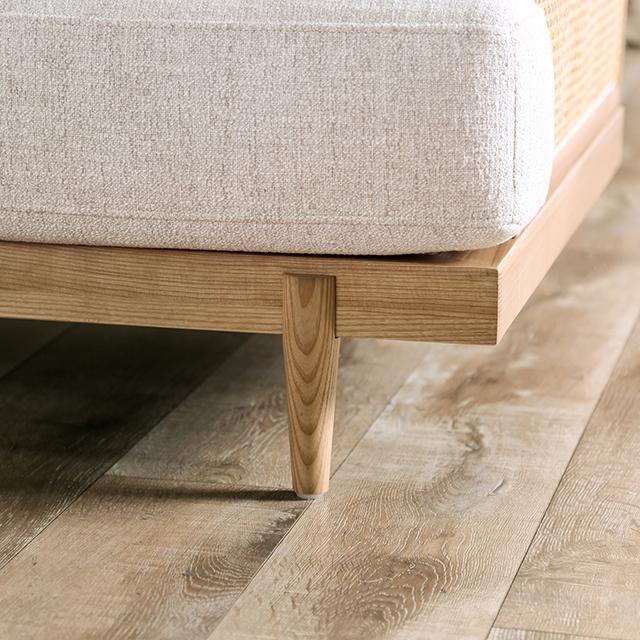 ALESUND Chair, Beige/Light Oak Natural & Brown - Marjories Furniture (Las Vegas, NV)