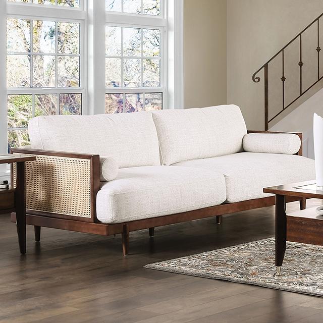ALESUND Sofa, Beige/Light Oak, Natural & Brown - Marjories Furniture (Las Vegas, NV)