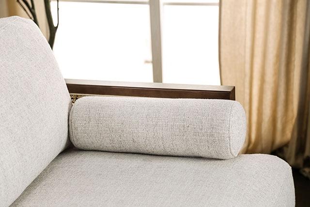 ALESUND Sofa, Beige/Light Oak, Natural & Brown - Marjories Furniture (Las Vegas, NV)