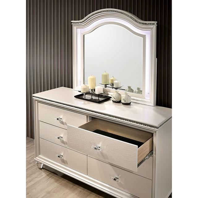 ALLIE Dresser Beige & Rose Gold - Marjories Furniture (Las Vegas, NV)