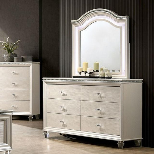ALLIE Dresser Beige & Rose Gold - Marjories Furniture (Las Vegas, NV)