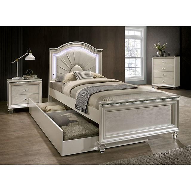 Allie Bed Beige & Pink - Marjories Furniture (Las Vegas, NV)