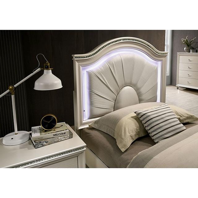 Allie Bed Beige & Pink - Marjories Furniture (Las Vegas, NV)
