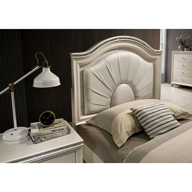 Allie Bed Beige & Pink - Marjories Furniture (Las Vegas, NV)