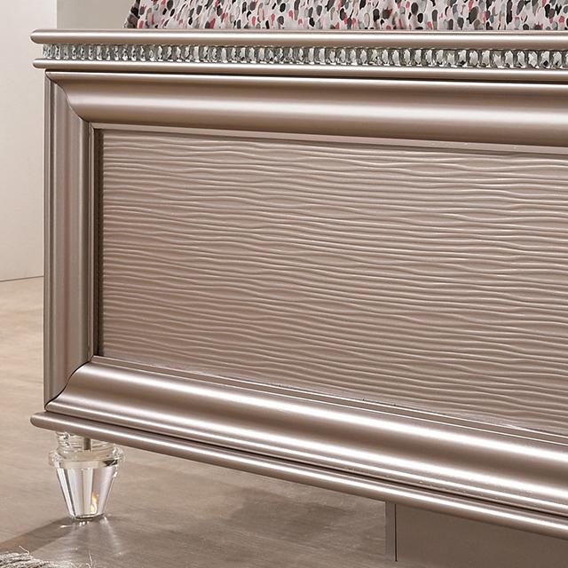 Allie Bed Beige & Pink - Marjories Furniture (Las Vegas, NV)