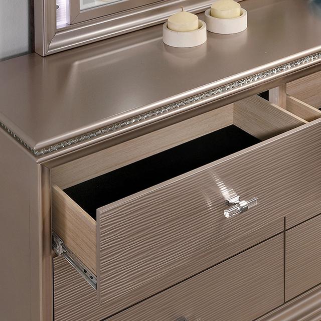 ALLIE Twin & Full Rose Gold Bed - Marjories Furniture (Las Vegas, NV)