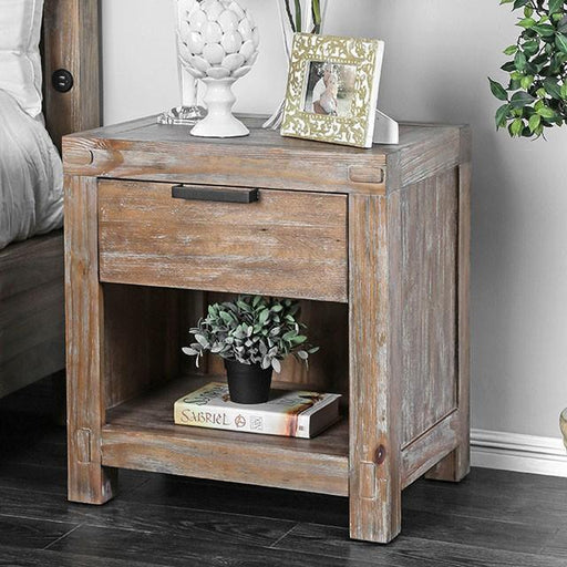 Wynton Weathered Light Oak Night Stand - Marjories Furniture (Las Vegas, NV)
