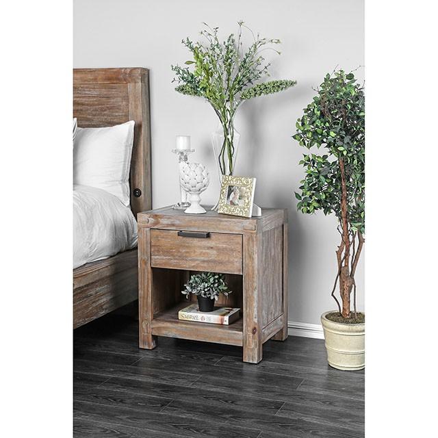 Wynton Weathered Light Oak Night Stand - Marjories Furniture (Las Vegas, NV)