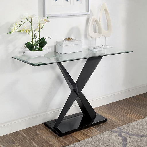 XANTHUS Sofa Table, Black - Marjories Furniture (Las Vegas, NV)