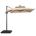 Xico 8 Ft Square Umbrella w/ Double Top w/ LED Light + 37" Large Base - Marjories Furniture (Las Vegas, NV)
