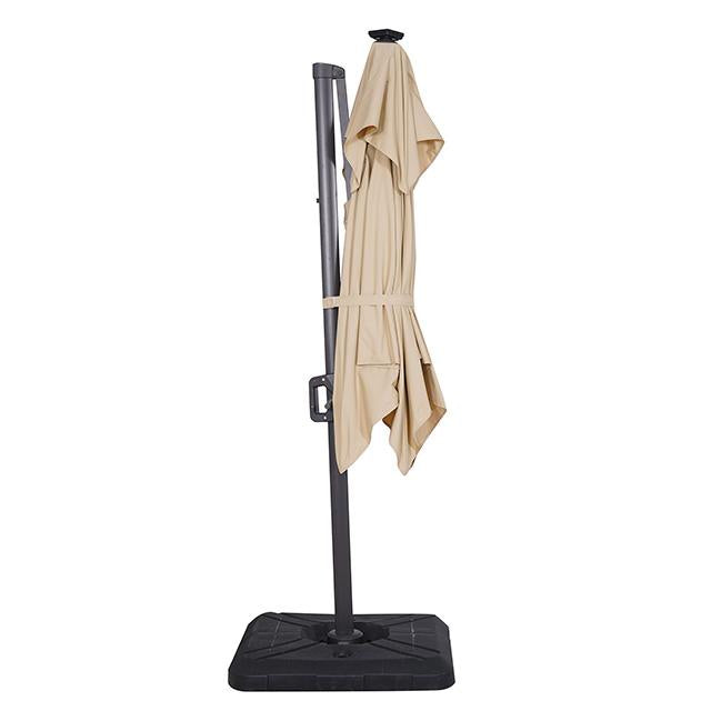 Xico 8 Ft Square Umbrella w/ Double Top w/ LED Light + 37" Large Base - Marjories Furniture (Las Vegas, NV)