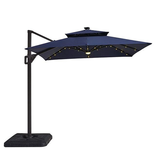 Xico 8 Ft Square Umbrella w/ Double Top w/ LED Light + 37" Large Base - Marjories Furniture (Las Vegas, NV)