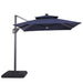 Xico 8 Ft Square Umbrella w/ Double Top w/ LED Light + 37" Large Base - Marjories Furniture (Las Vegas, NV)