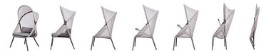 Alverta Foldable Chair Grey & Black (2/Ctn) - Marjories Furniture (Las Vegas, NV)