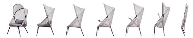 Alverta Foldable Chair Grey & Black (2/Ctn) - Marjories Furniture (Las Vegas, NV)