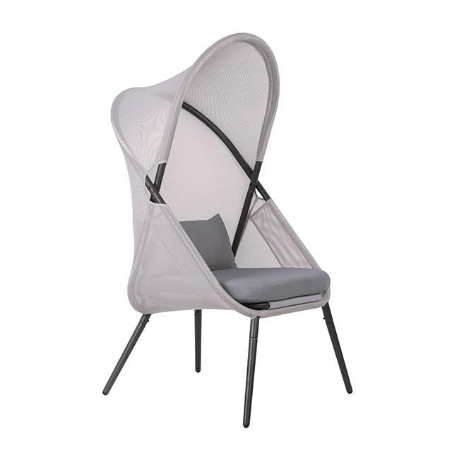 Alverta Foldable Chair Grey & Black (2/Ctn) - Marjories Furniture (Las Vegas, NV)