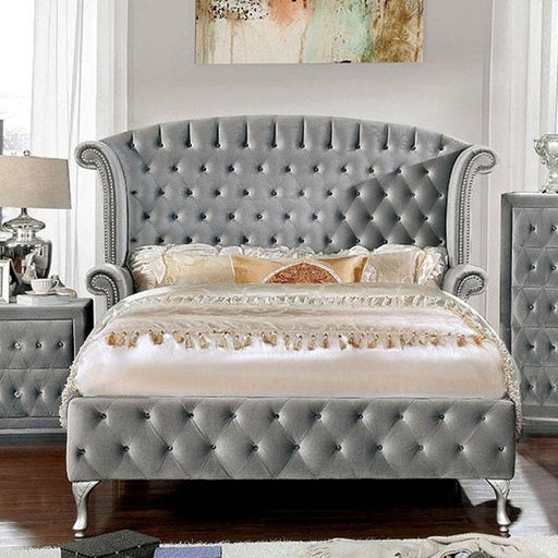 Alzir Bed Grey & Blue - Marjories Furniture (Las Vegas, NV)