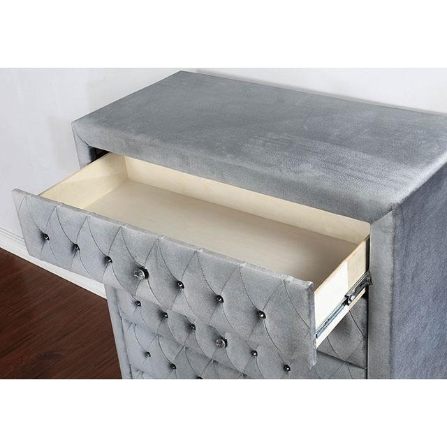 Alzir Bed Grey & Blue - Marjories Furniture (Las Vegas, NV)
