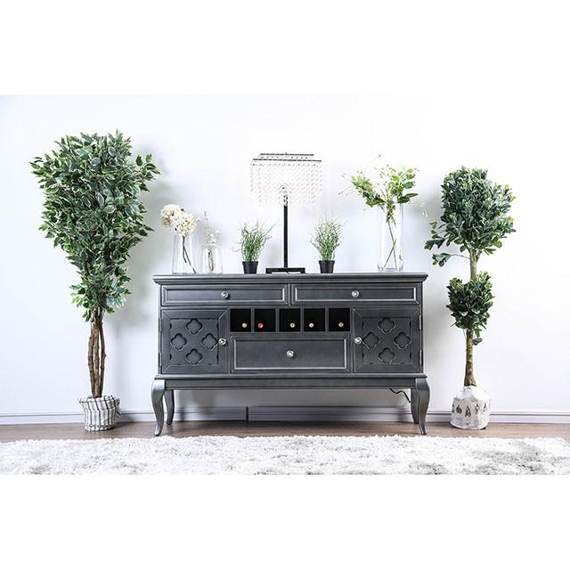 Amina Gray Server - Marjories Furniture (Las Vegas, NV)