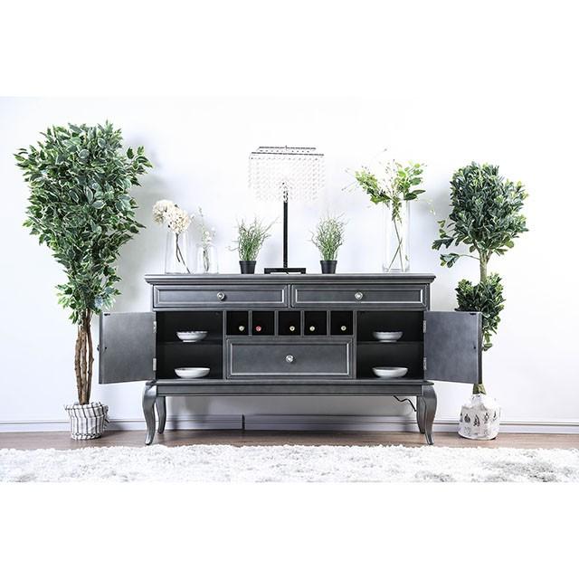 Amina Gray Server - Marjories Furniture (Las Vegas, NV)