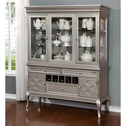 Amina Champagne Hutch & Buffet - Marjories Furniture (Las Vegas, NV)