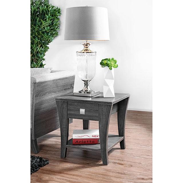 Amity Gray End Table - Marjories Furniture (Las Vegas, NV)