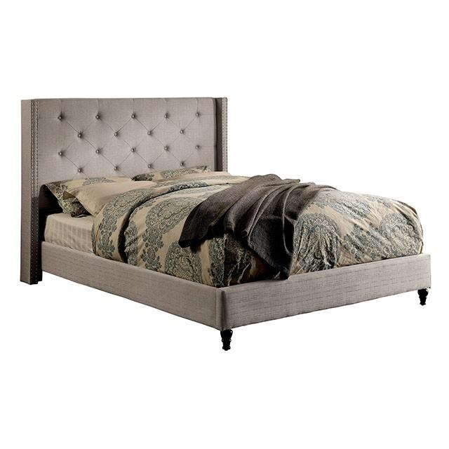 Anabelle E.King Bed Purple & Natural - Marjories Furniture (Las Vegas, NV)