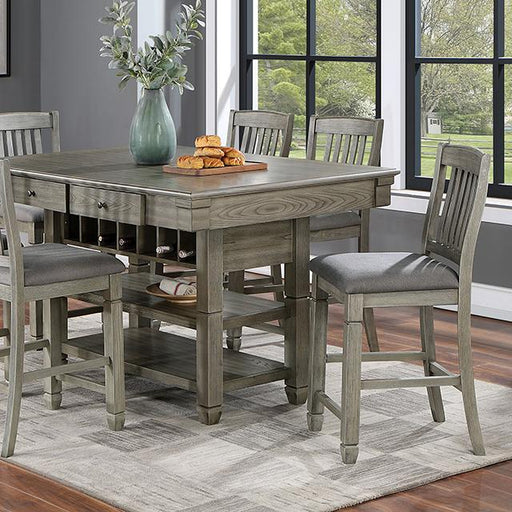ANAYA Counter Ht. Table, Gray - Marjories Furniture (Las Vegas, NV)