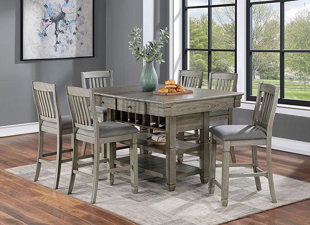 ANAYA Counter Ht. Table, Gray - Marjories Furniture (Las Vegas, NV)