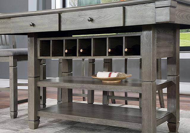 ANAYA Counter Ht. Table, Gray - Marjories Furniture (Las Vegas, NV)