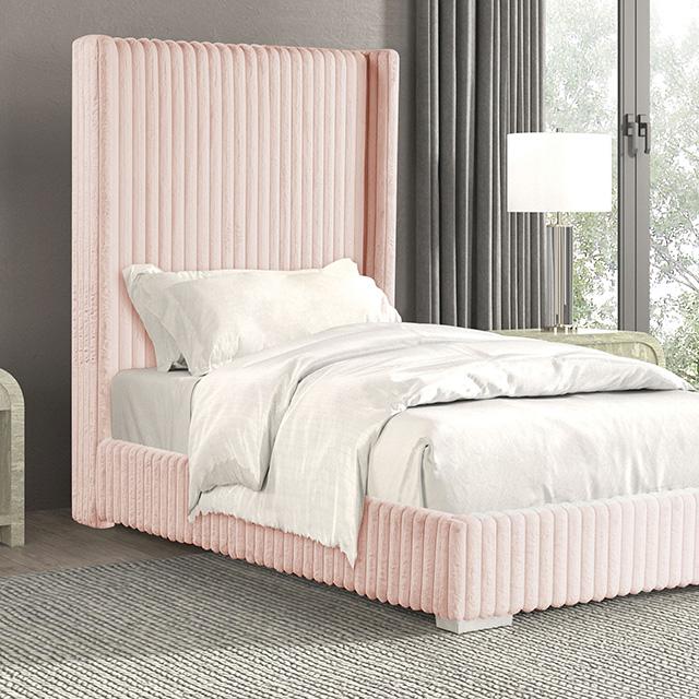 Cadwell Bed Black, Grey, Pink & White - Marjories Furniture (Las Vegas, NV)
