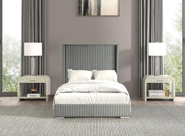 Cadwell Bed Black, Grey, Pink & White - Marjories Furniture (Las Vegas, NV)