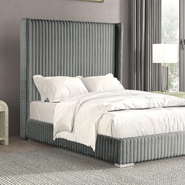 Cadwell Bed Black, Grey, Pink & White - Marjories Furniture (Las Vegas, NV)