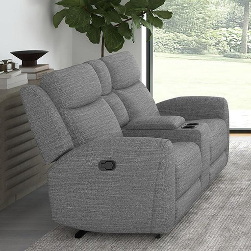 Antonius Manual Recliner Loveseat w/ Console - Marjories Furniture (Las Vegas, NV)