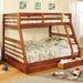California II Cherry Twin/Full Bunk Bed w/ 2 Drawers Cherry, Walnut, Grey, &Oak - Marjories Furniture (Las Vegas, NV)