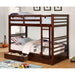 California Iv Black, Walnut, Gray, & White Twin/Twin Bunk Bed - Marjories Furniture (Las Vegas, NV)