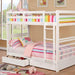 California Iv Black, Walnut, Gray, & White Twin/Twin Bunk Bed - Marjories Furniture (Las Vegas, NV)