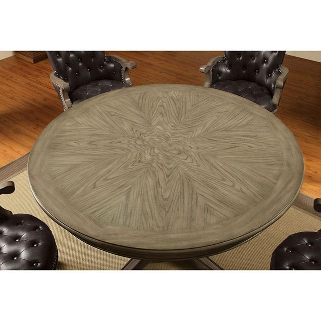 YELENA Gray Game Table - Marjories Furniture (Las Vegas, NV)