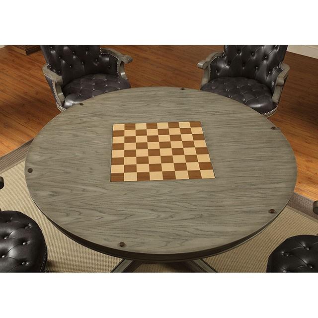YELENA Gray Game Table - Marjories Furniture (Las Vegas, NV)