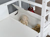 CALLISTUS Twin Workstation Loft Bed, White & Gray - Marjories Furniture (Las Vegas, NV)