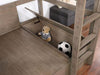 CALLISTUS Twin Workstation Loft Bed, White & Gray - Marjories Furniture (Las Vegas, NV)