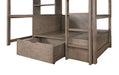 CALLISTUS Twin Workstation Loft Bed, White & Gray - Marjories Furniture (Las Vegas, NV)