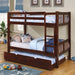 Cameron Dark Walnut, White & Gray Full/Full Bunk Bed - Marjories Furniture (Las Vegas, NV)