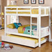 Cameron Dark Walnut, White & Gray Full/Full Bunk Bed - Marjories Furniture (Las Vegas, NV)