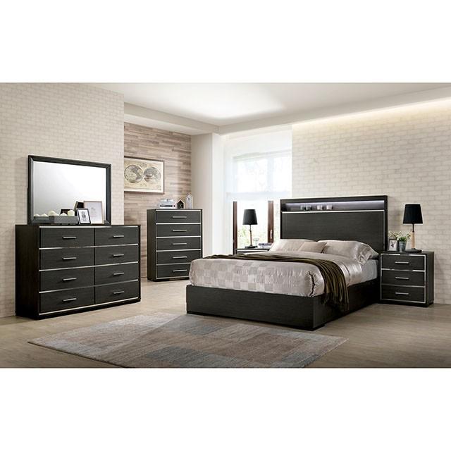 Camryn Warm Gray E.King & Queen Bed - Marjories Furniture (Las Vegas, NV)