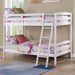 Candice Twin/Twin Bunk Bed White & Gray - Marjories Furniture (Las Vegas, NV)