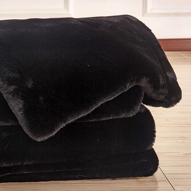 Caparica Black Throw, Black - Marjories Furniture (Las Vegas, NV)